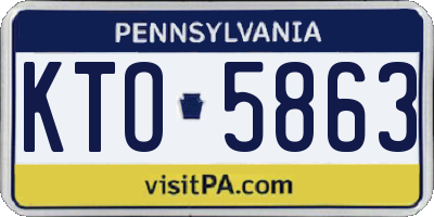 PA license plate KTO5863