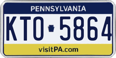 PA license plate KTO5864