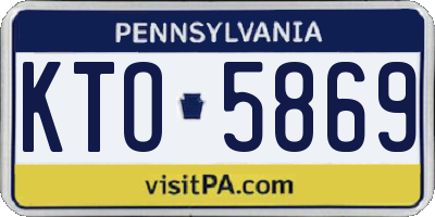 PA license plate KTO5869