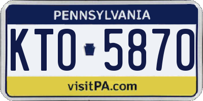 PA license plate KTO5870