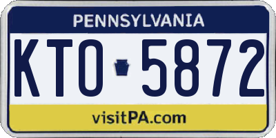 PA license plate KTO5872