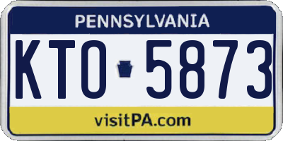 PA license plate KTO5873