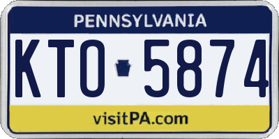 PA license plate KTO5874