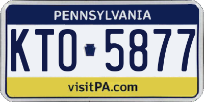 PA license plate KTO5877