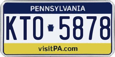 PA license plate KTO5878