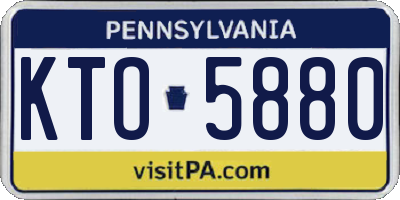 PA license plate KTO5880