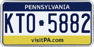 PA license plate KTO5882