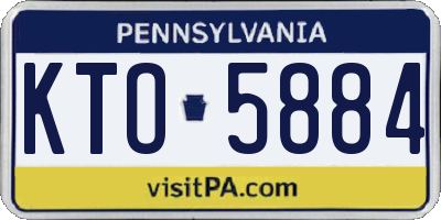 PA license plate KTO5884