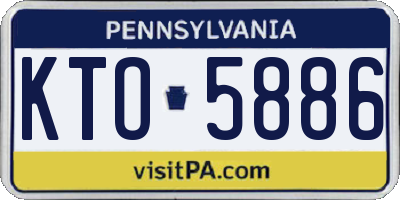 PA license plate KTO5886