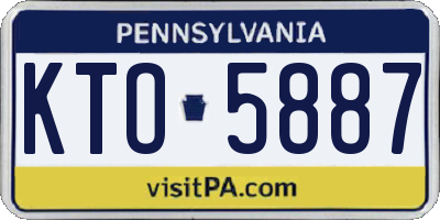 PA license plate KTO5887
