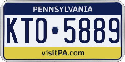 PA license plate KTO5889