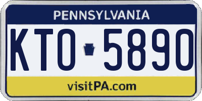 PA license plate KTO5890