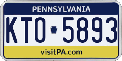 PA license plate KTO5893