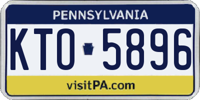 PA license plate KTO5896