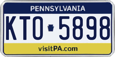 PA license plate KTO5898
