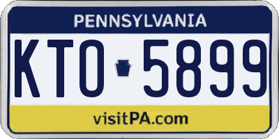PA license plate KTO5899