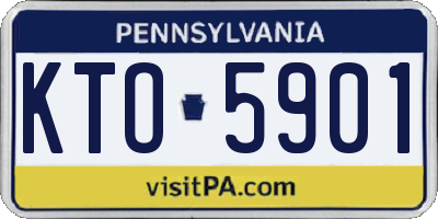 PA license plate KTO5901