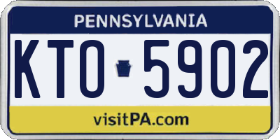 PA license plate KTO5902