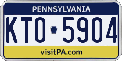 PA license plate KTO5904