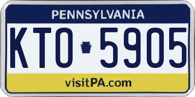 PA license plate KTO5905
