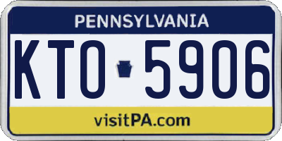 PA license plate KTO5906