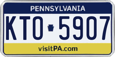 PA license plate KTO5907