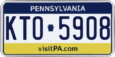 PA license plate KTO5908
