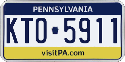 PA license plate KTO5911