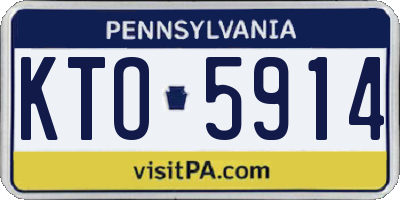 PA license plate KTO5914