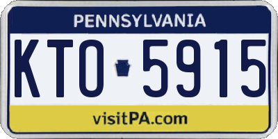 PA license plate KTO5915