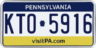 PA license plate KTO5916