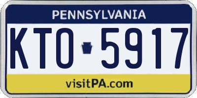 PA license plate KTO5917