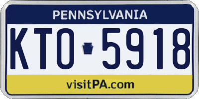 PA license plate KTO5918