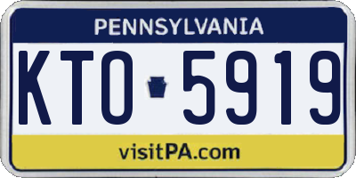 PA license plate KTO5919