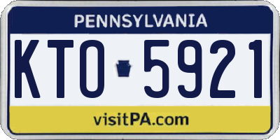PA license plate KTO5921