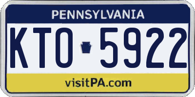 PA license plate KTO5922