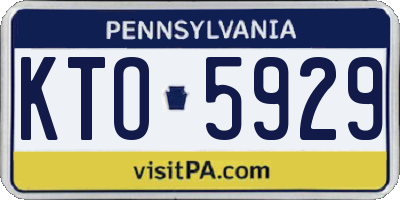 PA license plate KTO5929