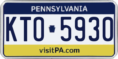PA license plate KTO5930