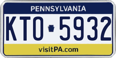 PA license plate KTO5932