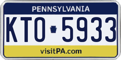 PA license plate KTO5933