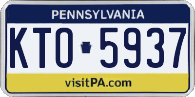 PA license plate KTO5937
