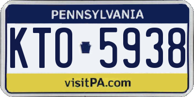 PA license plate KTO5938