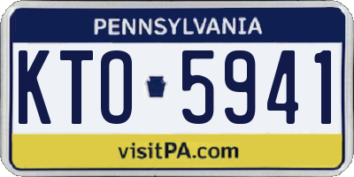 PA license plate KTO5941