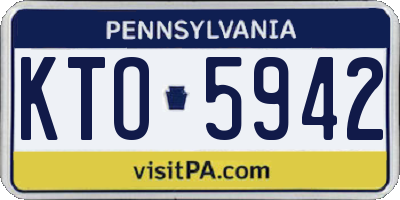 PA license plate KTO5942