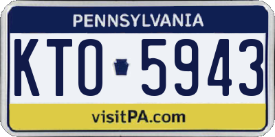 PA license plate KTO5943