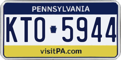 PA license plate KTO5944