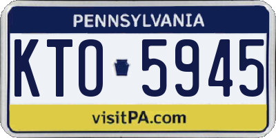 PA license plate KTO5945