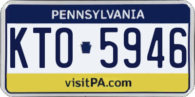 PA license plate KTO5946