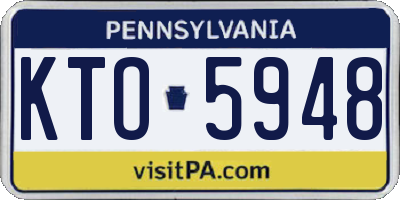 PA license plate KTO5948