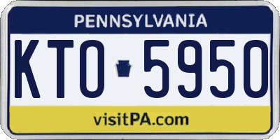PA license plate KTO5950
